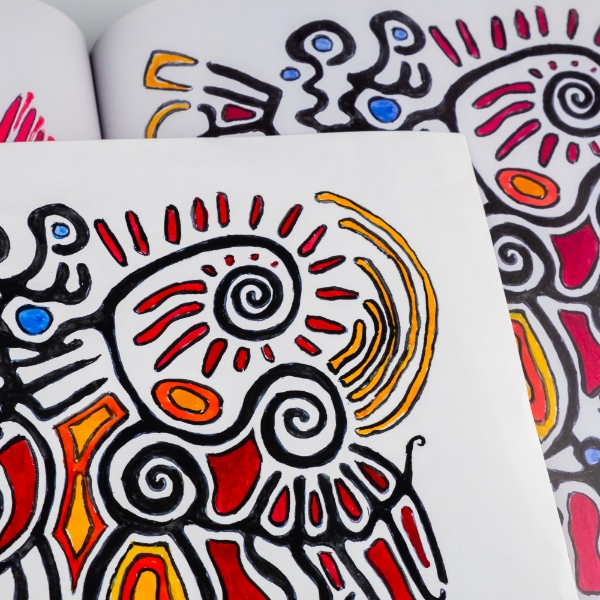 kunstwerk en kunsboek bijelkaar