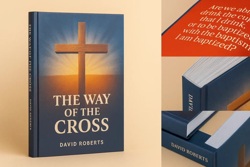 Religieus studieboek “Breaking out of captivity” met details van kaft en rug