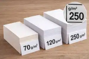 Papiergewicht boek – verschil tussen 70, 120 en 250 g/m²