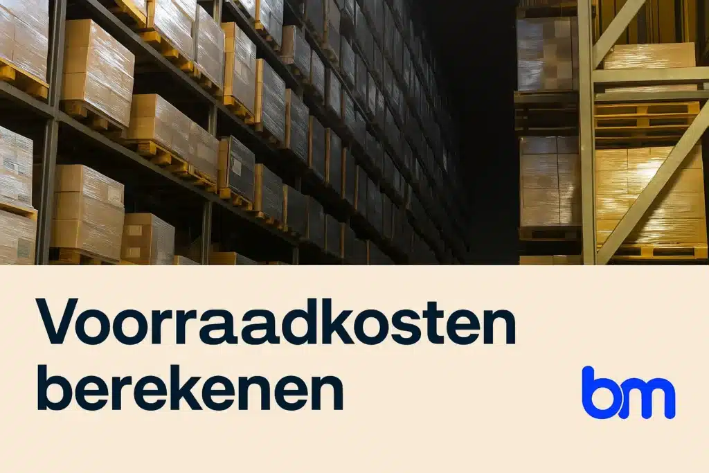 afbeelding voorraad kosten berekenen, achtergrond voorraad bij Centraal Boekhuis, met logo Boekenmakers