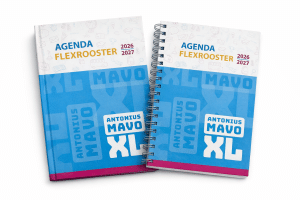 Leerlingenplanner laten maken – voorbeeld van een planner voor leerlingen in eigen huisstijl van een middelbare school