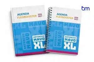 Schoolagenda laten drukken in eigen huisstijl – voorbeeld van een agenda met flexrooster voor Antonius MAVO