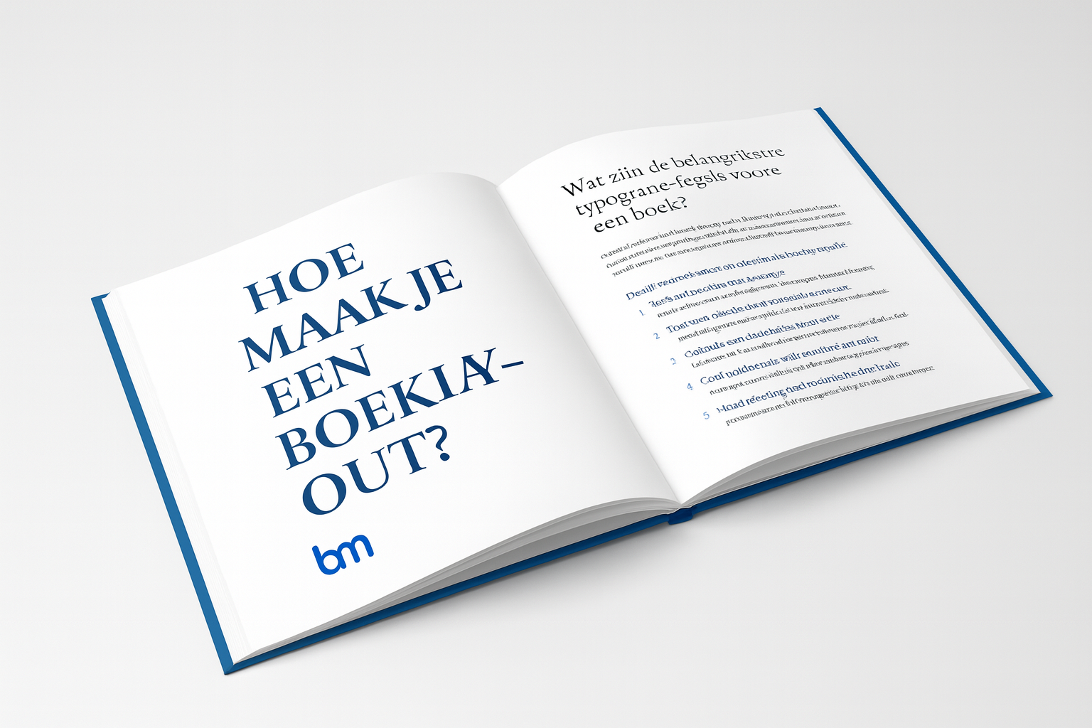 Welke typografie regels gelden voor boeken?