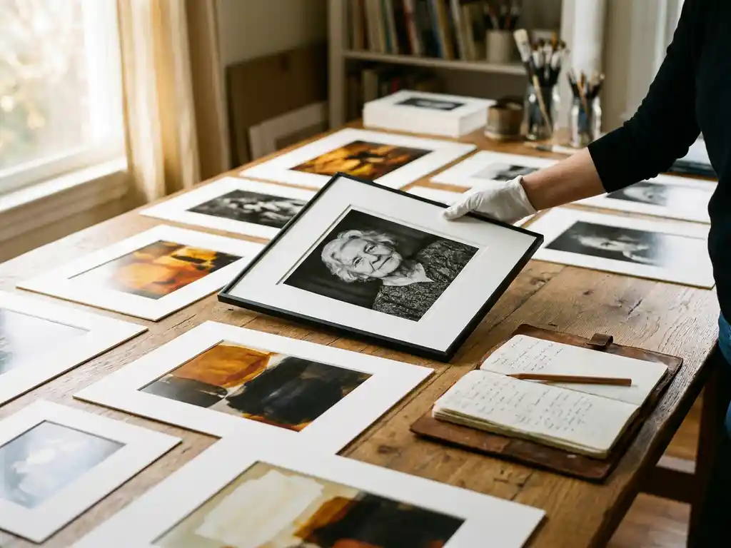 Hoe bepaal je de volgorde van werken in een kunstboek?