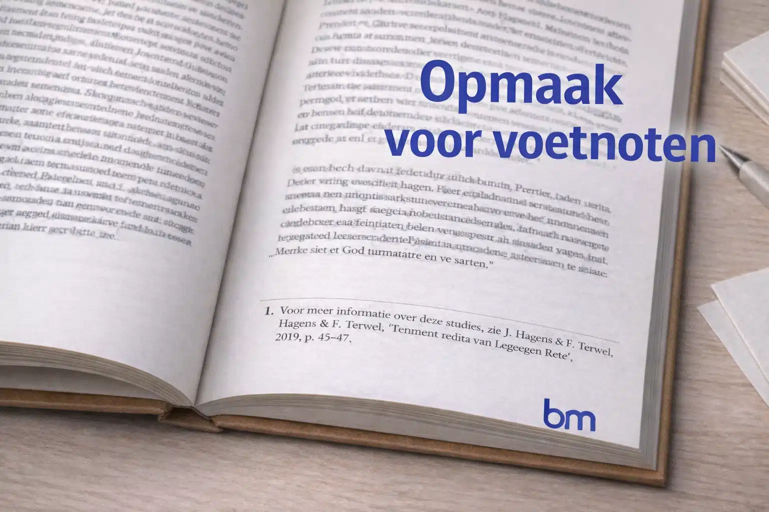 Welke opmaak gebruik je voor voetnoten in een boek?