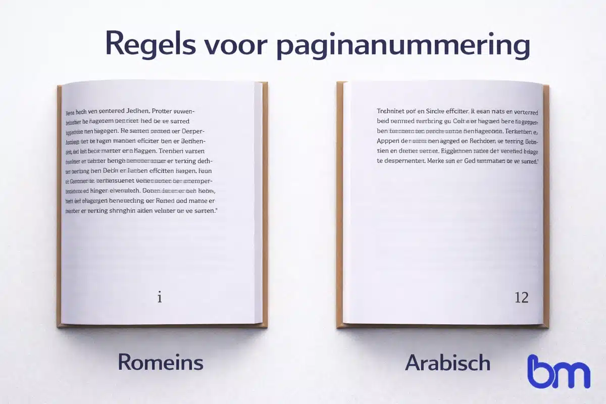 Regels voor paginanummering in een boek